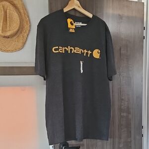 Carhartt Men's Charcoal Tee with Gold Logo